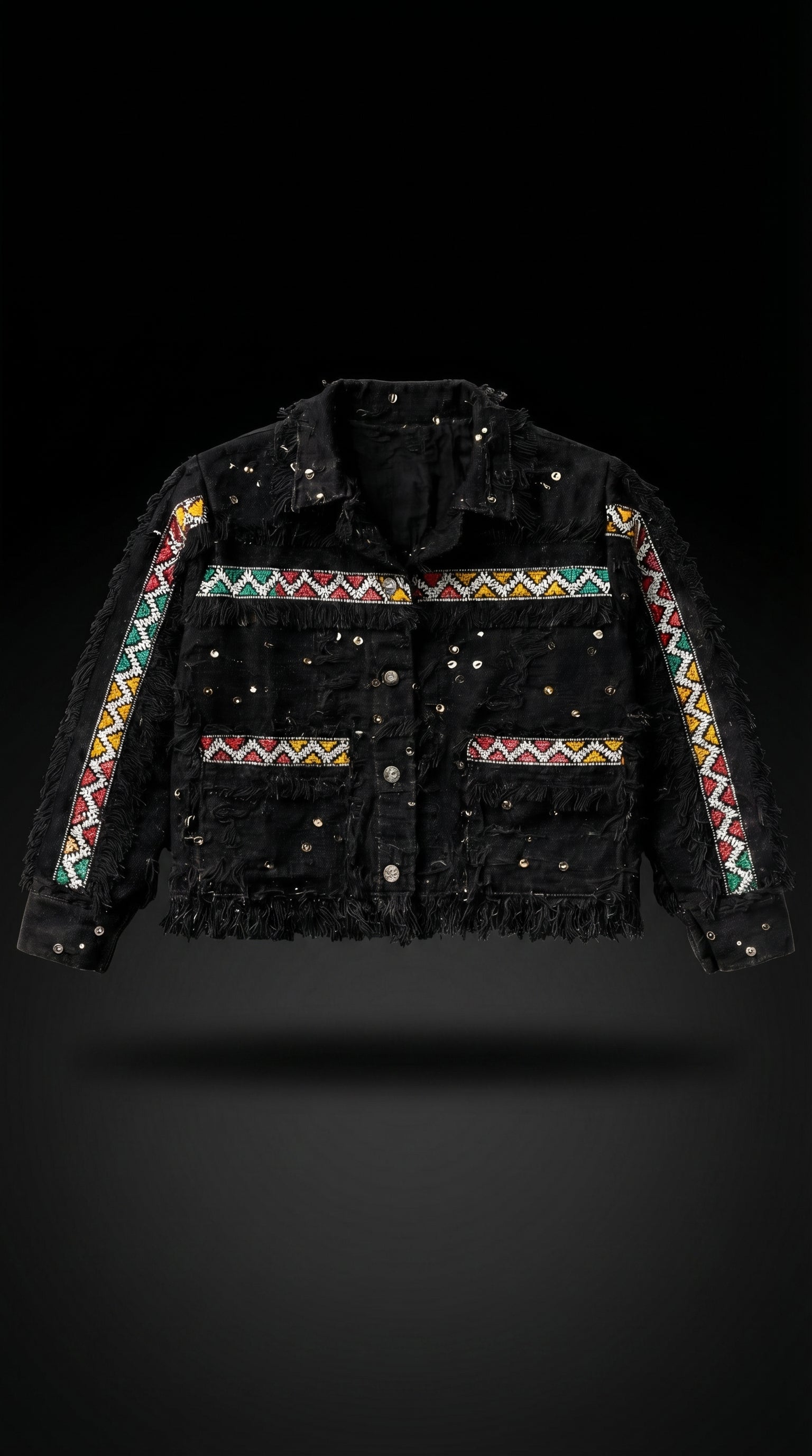 Unisex white and black Amazighi Jacket
