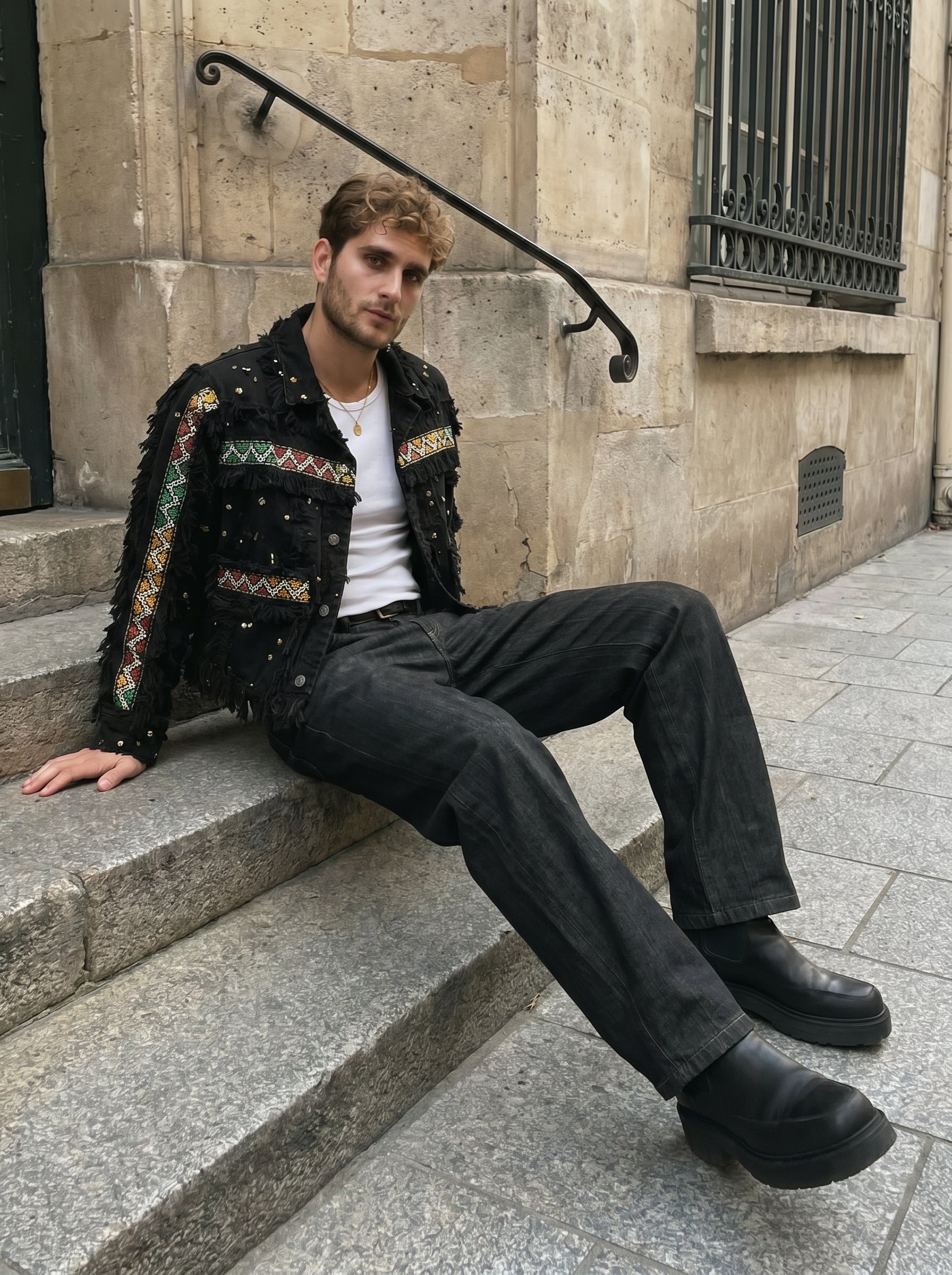 Men's Black Amazighi Jacket