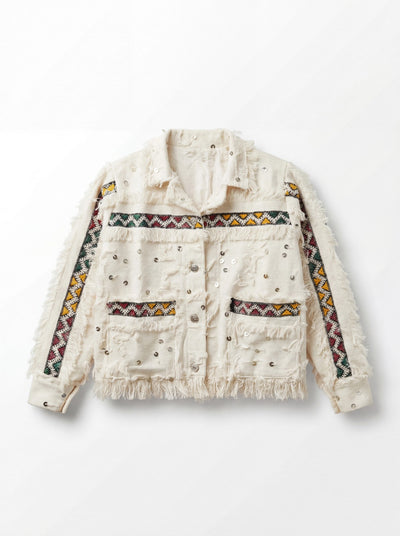 Men's White Amazighi Jacket
